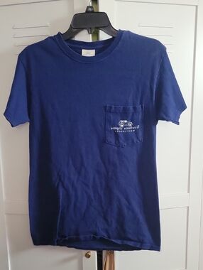 Simply Southern Navy Short Sleeve Pocket Tee with Logo